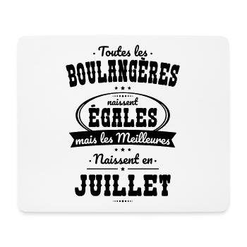 Boulangères égales meilleures naissent en Juillet - Tapis de souris (format paysage) - blanc - Devant