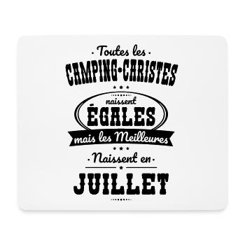 Camping-caristes meilleures naissent Juillet - Tapis de souris (format paysage) - blanc - Devant