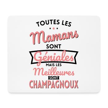 Mamans géniales les meilleures sont Champagnoux - Tapis de souris (format paysage) - blanc - Devant