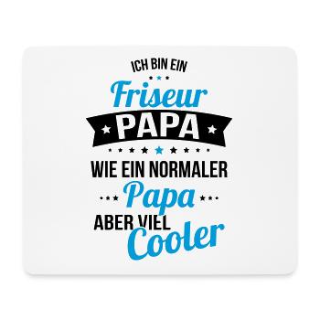 Friseur Papa wie ein normaler Papa viel cooler - Mousepad (Querformat) - Weiß - Vorne