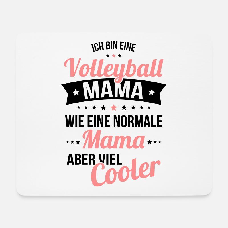 Volleyball Mama wie eine normale Mama viel cooler - Mousepad (Querformat) - Weiß