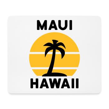 Maui, Hawaii (Sun, Palm, Island) - Mouse Pad (horizontal) - white - Front