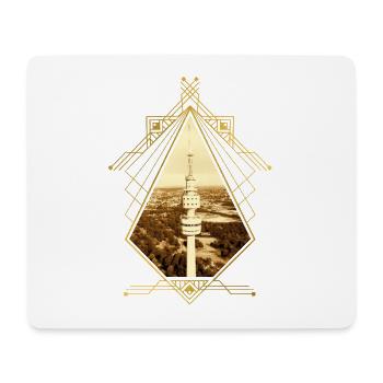 Dortmund Germany City Skyline Gold Love - Mouse Pad (horizontal) - white - Front