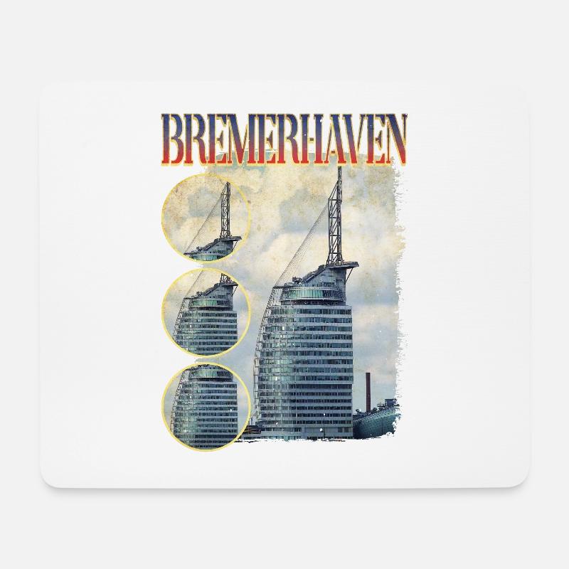 Bremerhaven Deutschland Stadt Skyline Heimat Liebe - Mousepad (Querformat) - Weiß