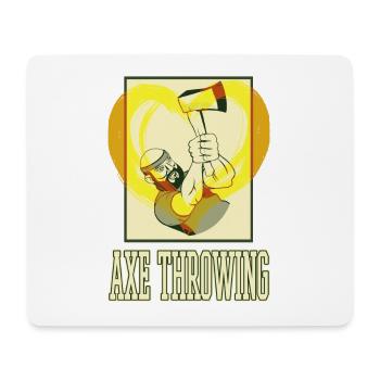 Axtwerfen Axt Werfen Axe Throwing Sport Doppelaxt - Mousepad (Querformat) - Weiß - Vorne