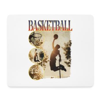 Basketball Basketballspieler Dunking Sport Spieler - Mousepad (Querformat) - Weiß - Vorne