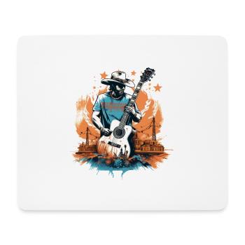 Country Music Guitar Guitarist Singer Vintage - Mouse Pad (horizontal) - white - Front