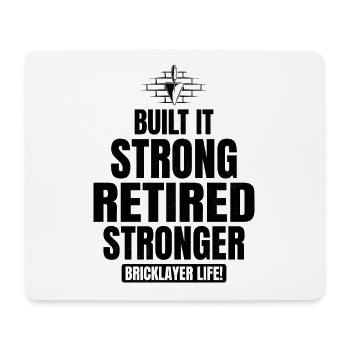 Strong im Ruhestand: Humorvolle Hommage an das Maurerleben - Mousepad (Querformat) - Weiß - Vorne