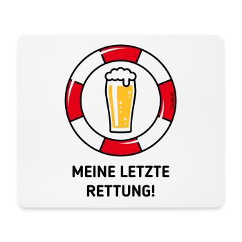 Meine Letzte Rettung! (Bier / Willibecher / POS) - Mousepad (Querformat) - Weiß - Vorne