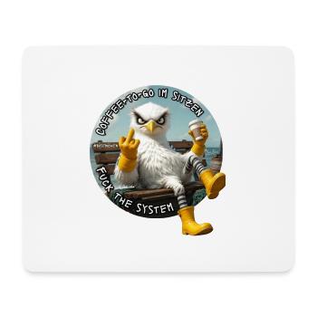 Böse Möwen - Fuck the System  - Mousepad (Querformat) - Weiß - Vorne
