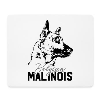 BELGIAN MALINOIS Hunde Hund Gebrauchshund Wilsigns - Mousepad (Querformat) - Weiß - Vorne