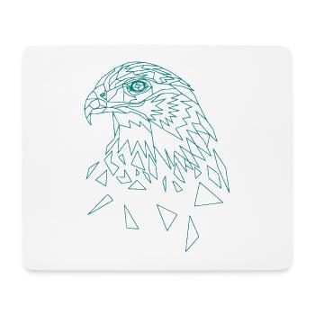 Adler geometrisch Adlerkopf Tier - Mousepad (Querformat) - Weiß - Vorne