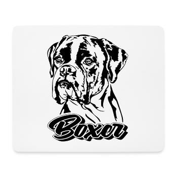 BOXER dog portrait dog dogs Wilsigns - Mouse Pad (horizontal) - white - Front