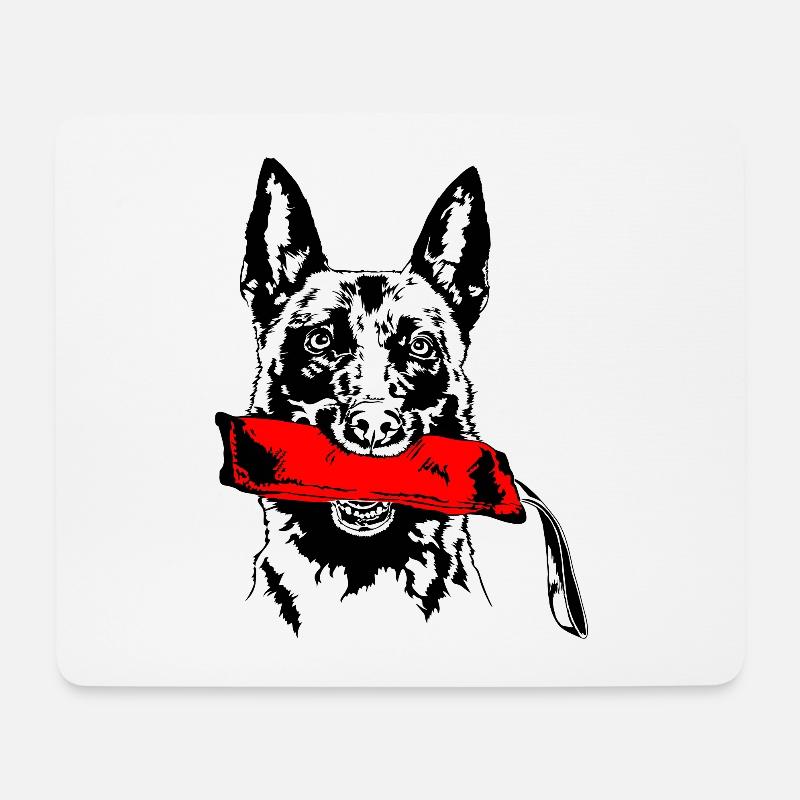 Belgischer MALINOIS Hundesport Hunde IGP Wilsigns - Mousepad (Querformat) - Weiß