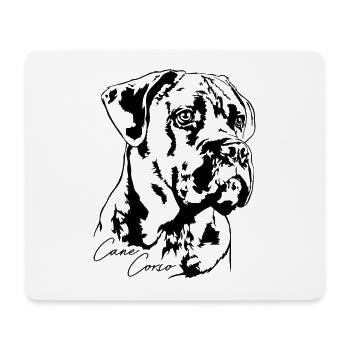 Cane Corso Dog Portrait Dog Wilsigns - Mouse Pad (horizontal) - white - Front