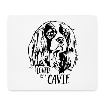 Cavalier King Charles Spaniel loved by a Cavie - Mousepad (Querformat) - Weiß - Vorne