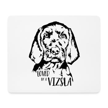 Loved by a Vizsla Wirehaired Dog Dog Wilsigns - Mouse Pad (horizontal) - white - Front