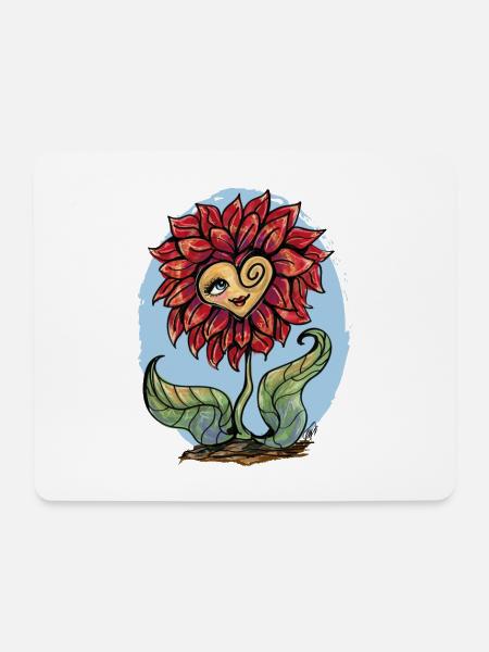 loveflower with handicap - Mousepad (Querformat) - Weiß