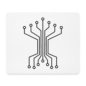 Baum digital - Mousepad (Querformat) - Weiß - Vorne