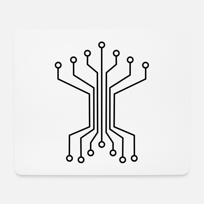 Baum digital - Mousepad (Querformat) - Weiß