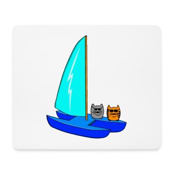 navigation à voile - Tapis de souris (format paysage) - blanc - Devant