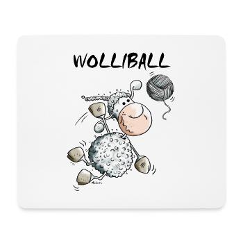 Wolliball - Volleyball - Mousepad (Querformat) - Weiß - Vorne