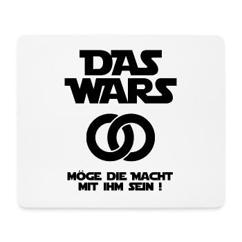 DAS WARS - Möge die Macht mit ihm sein Geschenidee - Mousepad (Querformat) - Weiß - Vorne