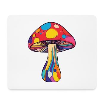 Champignon arc-en-ciel psychédélique coloré - Tapis de souris (format paysage) - blanc - Devant