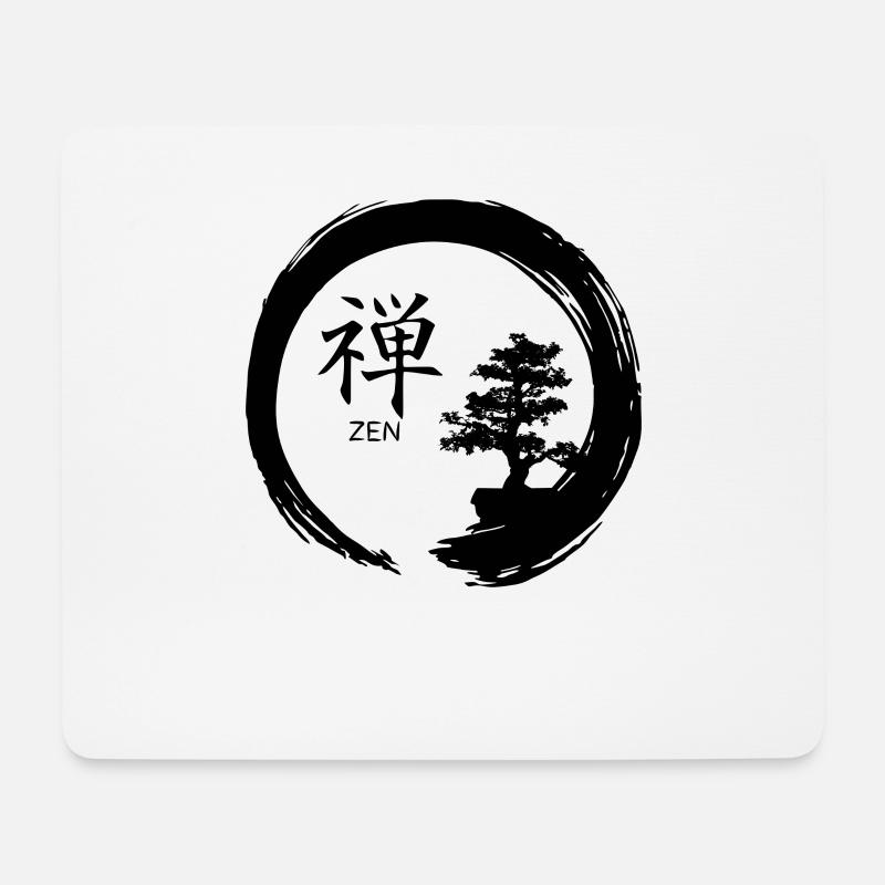 Entlasten Sie Ihren Stress mit einem ZEN-Lebensstil - Mousepad (Querformat) - Weiß