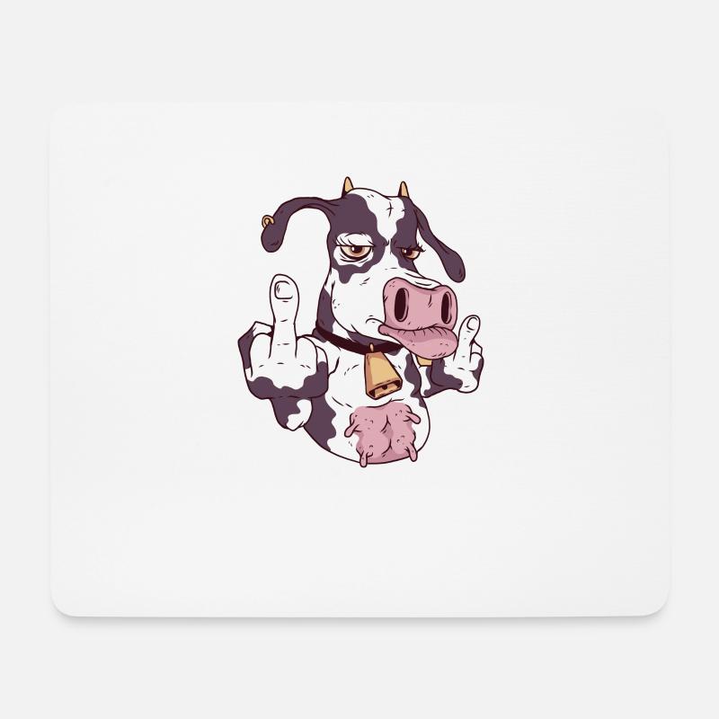 Vache vache - Tapis de souris (format paysage) - blanc