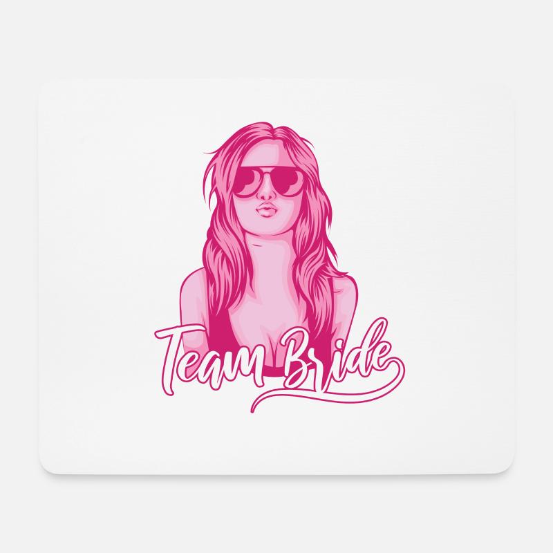 Team Braut - Mousepad (Querformat) - Weiß