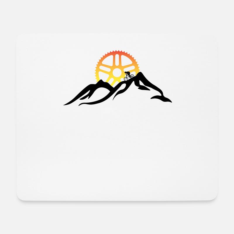 Mountainbike - Mousepad (Querformat) - Weiß