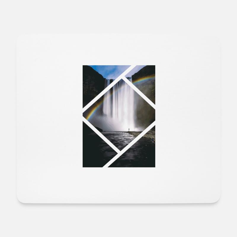 Fall Shape - Mousepad (Querformat) - Weiß