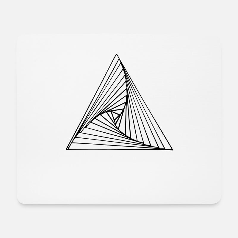 geometric verschickt Techno - Mousepad (Querformat) - Weiß