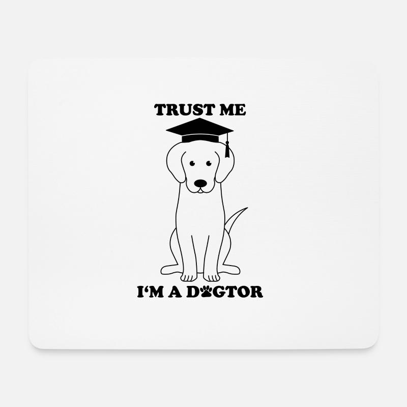 Trust me I’m a dogtor Doktor - Mousepad (Querformat) - Weiß