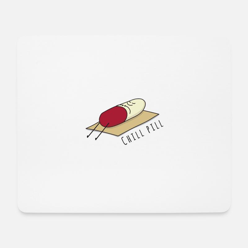 Chill Pill - Mousepad (Querformat) - Weiß