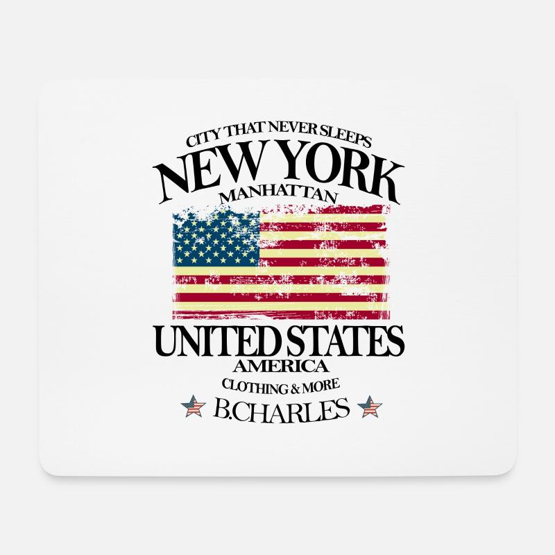 New York ,Manhattan,New York City,Geschenk,cool - Mousepad (Querformat) - Weiß