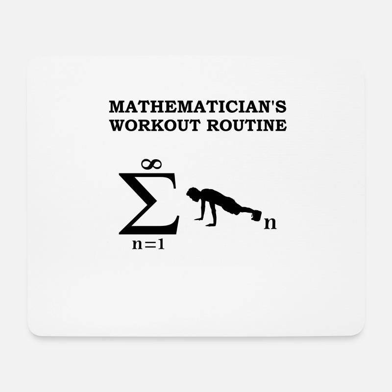 Mathematiker Sport Workout Mathe Lehrer Geschenk - Mousepad (Querformat) - Weiß