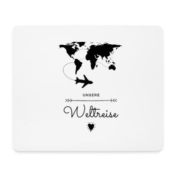 Weltreise Geschenkidee - Mousepad (Querformat) - Weiß - Vorne