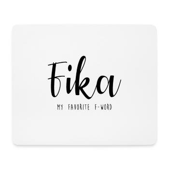 Fika Mon F-Word préféré - Tapis de souris (format paysage) - blanc - Devant
