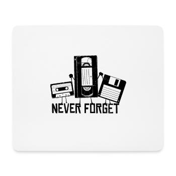 Never forget 90s 90er Jahre Nie vergessen Geschenk - Mousepad (Querformat) - Weiß - Vorne