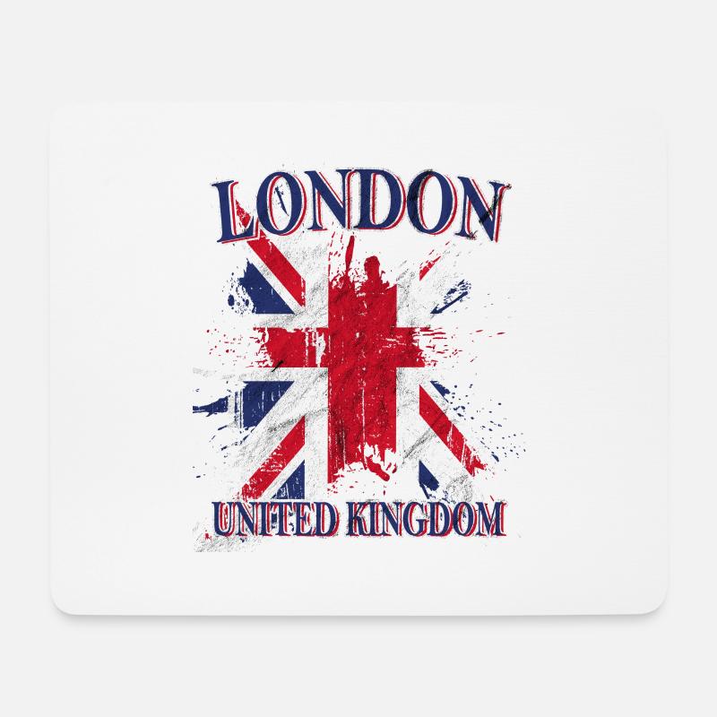 London Union Jack - Mouse Pad (horizontal) - white