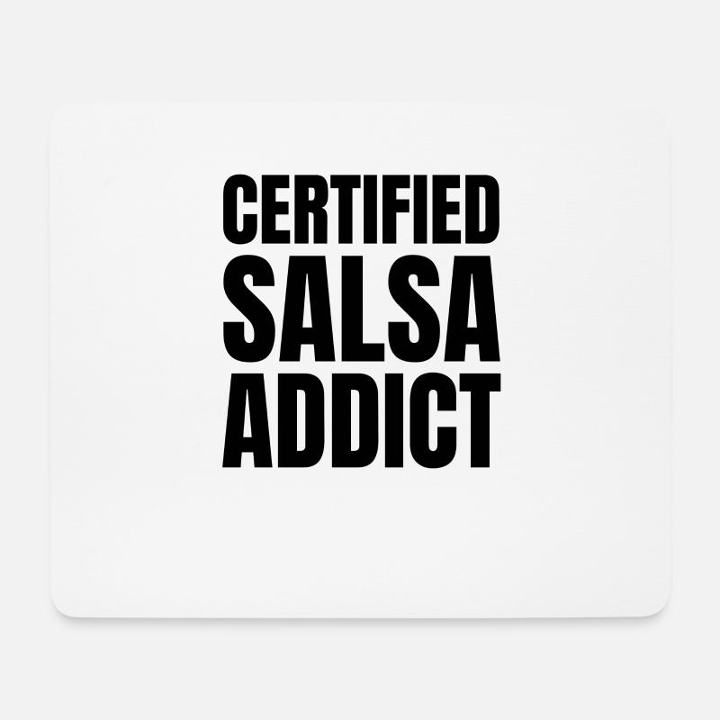 Certified Salsa Addict - Mousepad (Querformat) - Weiß
