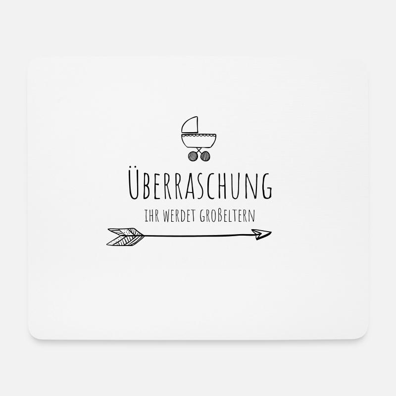 Babynews und Großeltern - Mousepad (Querformat) - Weiß