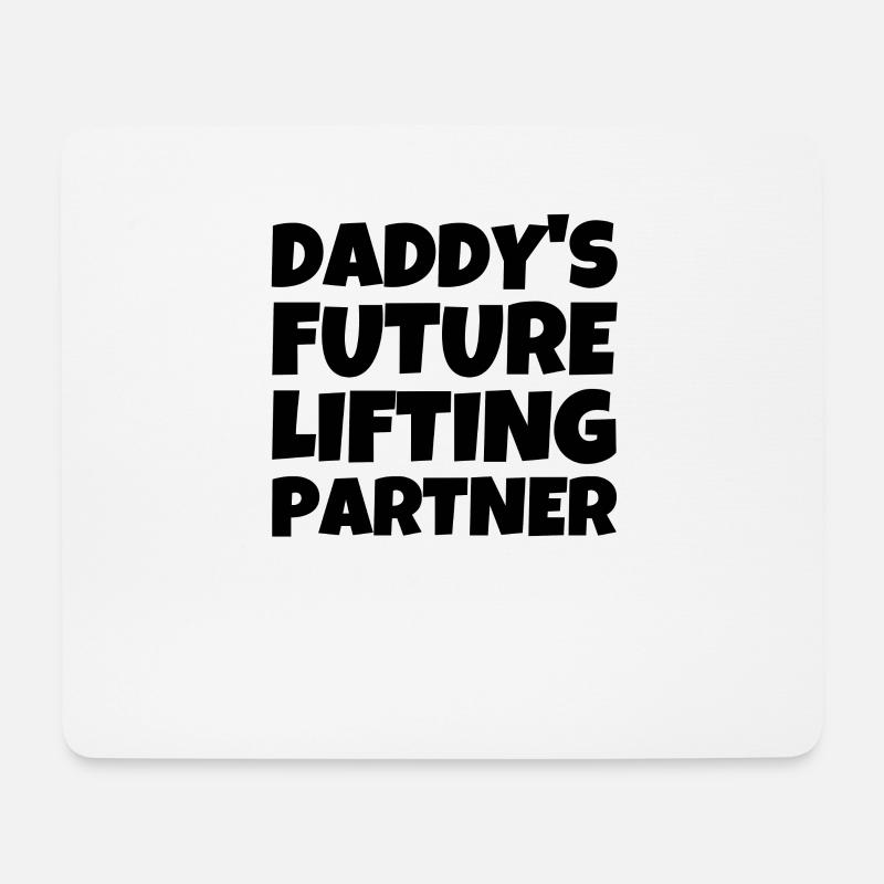 Daddys Future Lifting Partner - Mousepad (Querformat) - Weiß