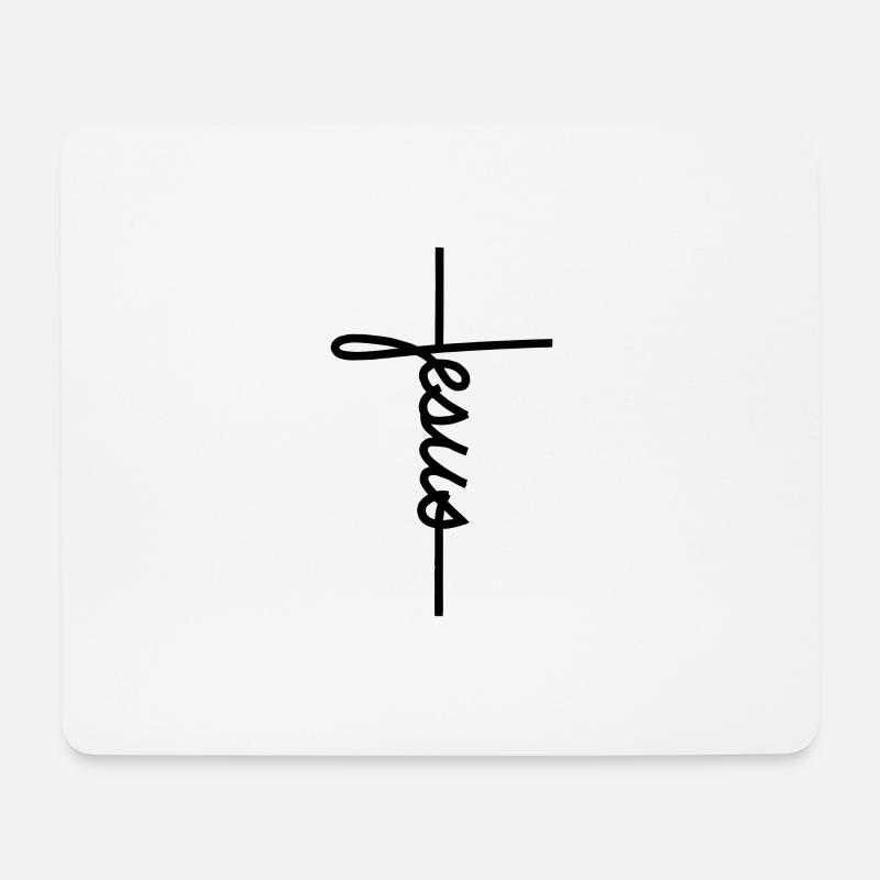 Jesus Cross - cross design - Mouse Pad (horizontal) - white