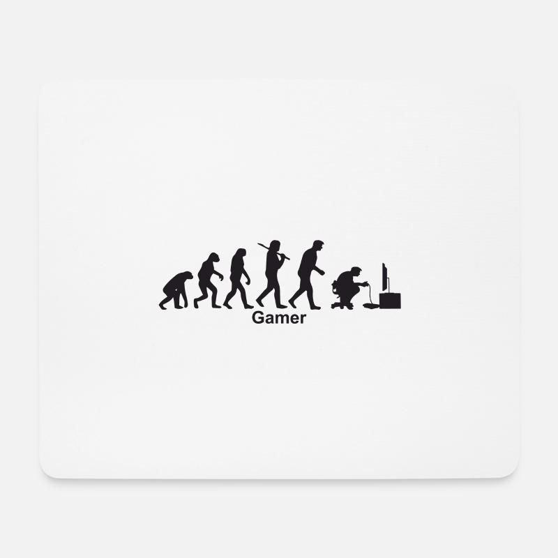 Evolution gamer / evolution chain gamers / gamers - Mouse Pad (horizontal) - white