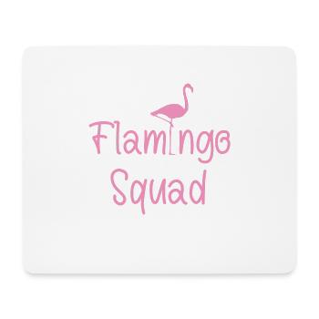 Flamingo Squad - Tapis de souris (format paysage) - blanc - Devant