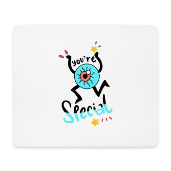 Tu es spécial - Tapis de souris (format paysage) - blanc - Devant