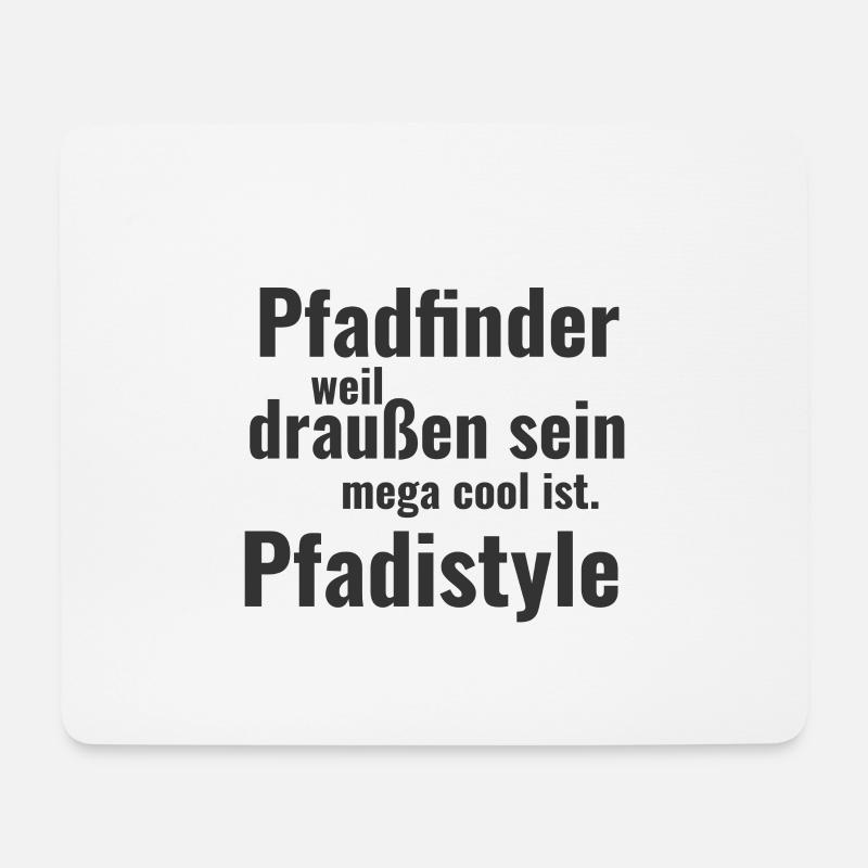 Pfadfinder Outdoor Styke - Mousepad (Querformat) - Weiß